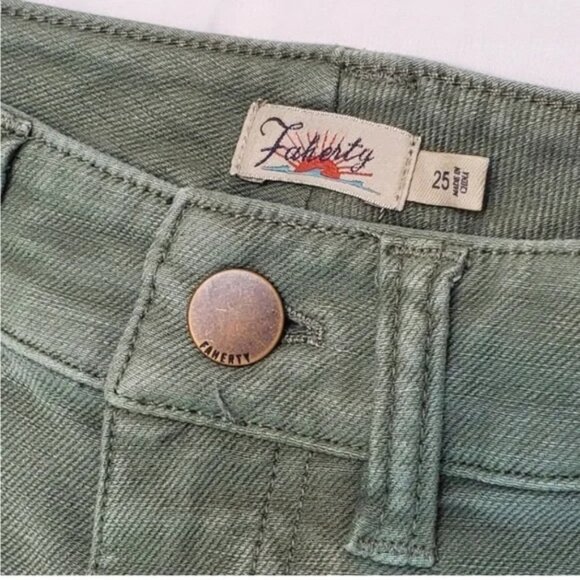 Faherty Stretch Terry Wide Leg Pant, Sea Spray Green - Picture 3 of 7